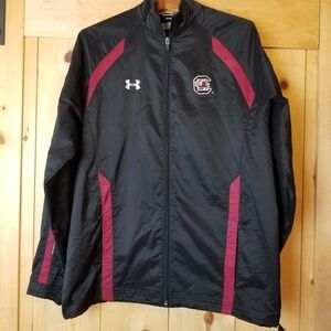 Under Armour Carolina Gamecock Collegiate Zip Front Windbreaker Rain Jacket